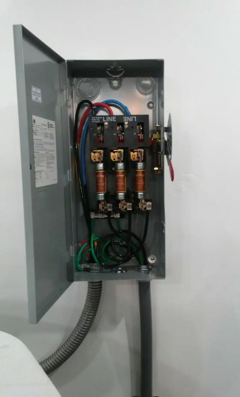 Three-phase disconnect switch installed for Smoke Detector Installation in Grand Rapids